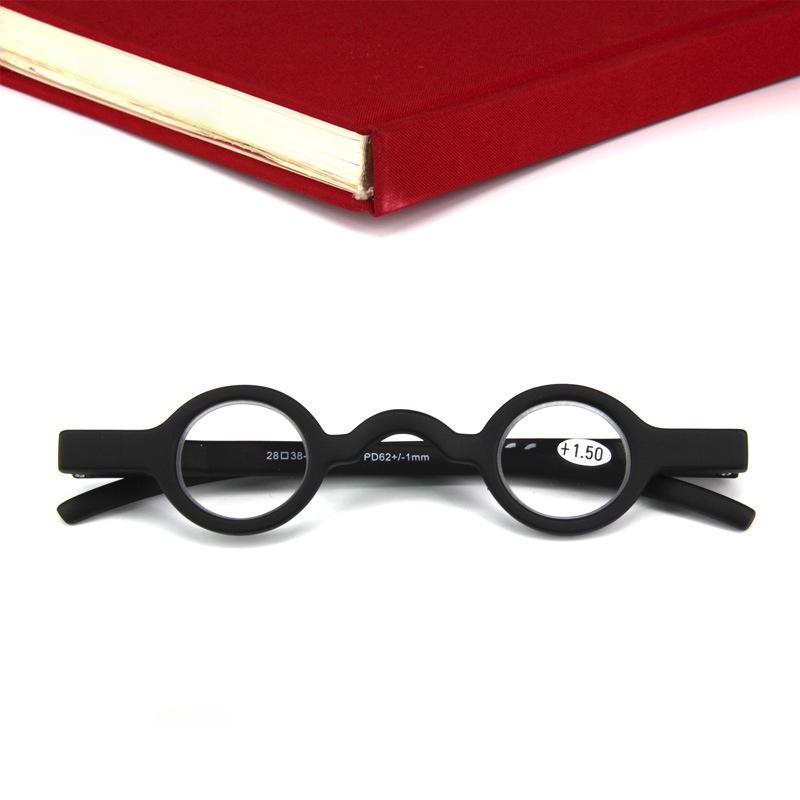 Mini Round Frame Glasses Retro Color Matching Elderly Reading Glasses - Image 4