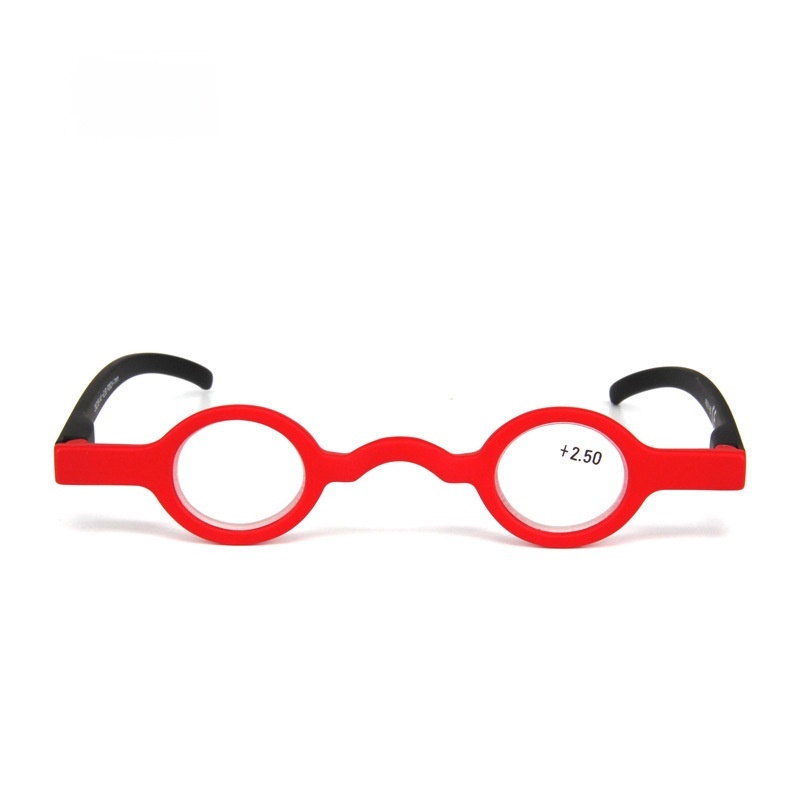 Mini Round Frame Glasses Retro Color Matching Elderly Reading Glasses - Image 3