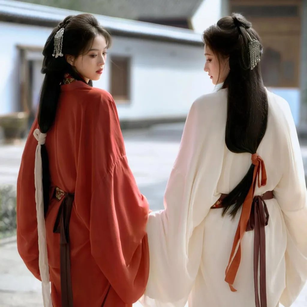Warring States Robe Spring And Autumn Style New Photography Hanfu - Red Shirt