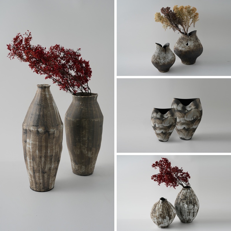 New Chinese Style Hand-painted Ceramic Vase Decoration