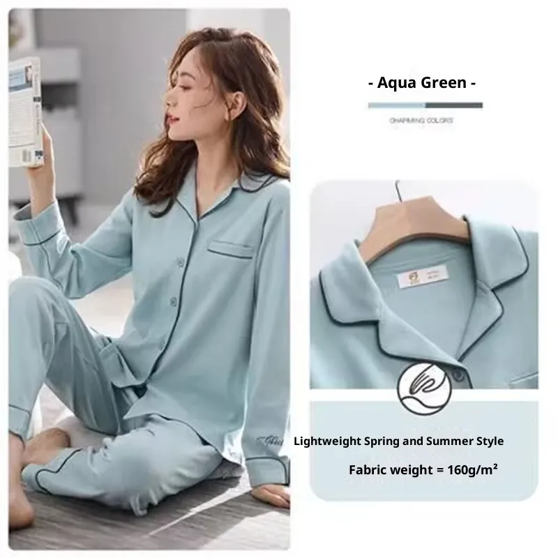Women's Cotton Pajamas Can Be Worn Outside In Spring And Autumn - 224 Style-Xl