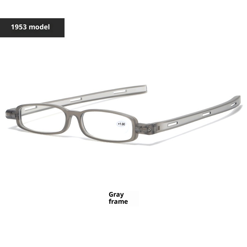 Rotating Folding Flower Mirror Presbyopic Glasses Gray Frame - Shop at LoveMi