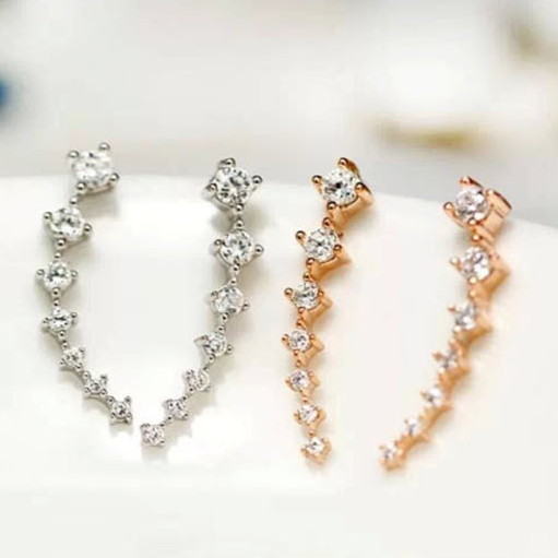 925 Sterling Silver Ear-sticking Ear Hook Studs