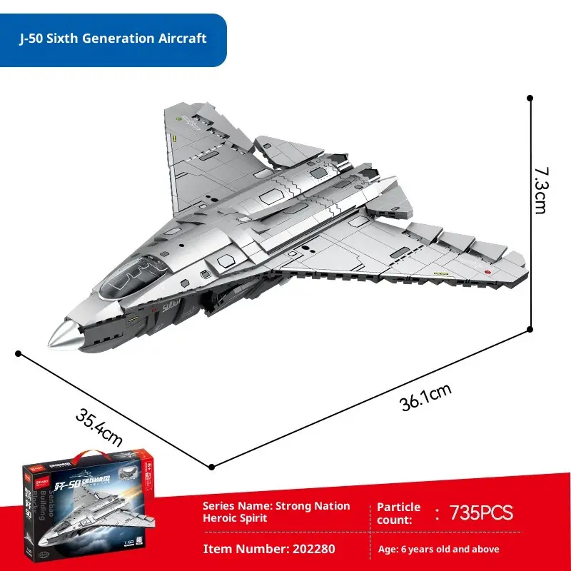 Military Shipborne Fighter Assembly Model Assembling Building Blocks Boy Toy