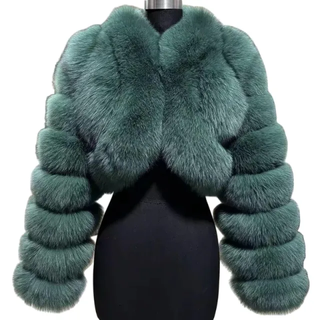 Short Stitching Winter Warm All matching Top Jacket Ink Green - Shop at LoveMi