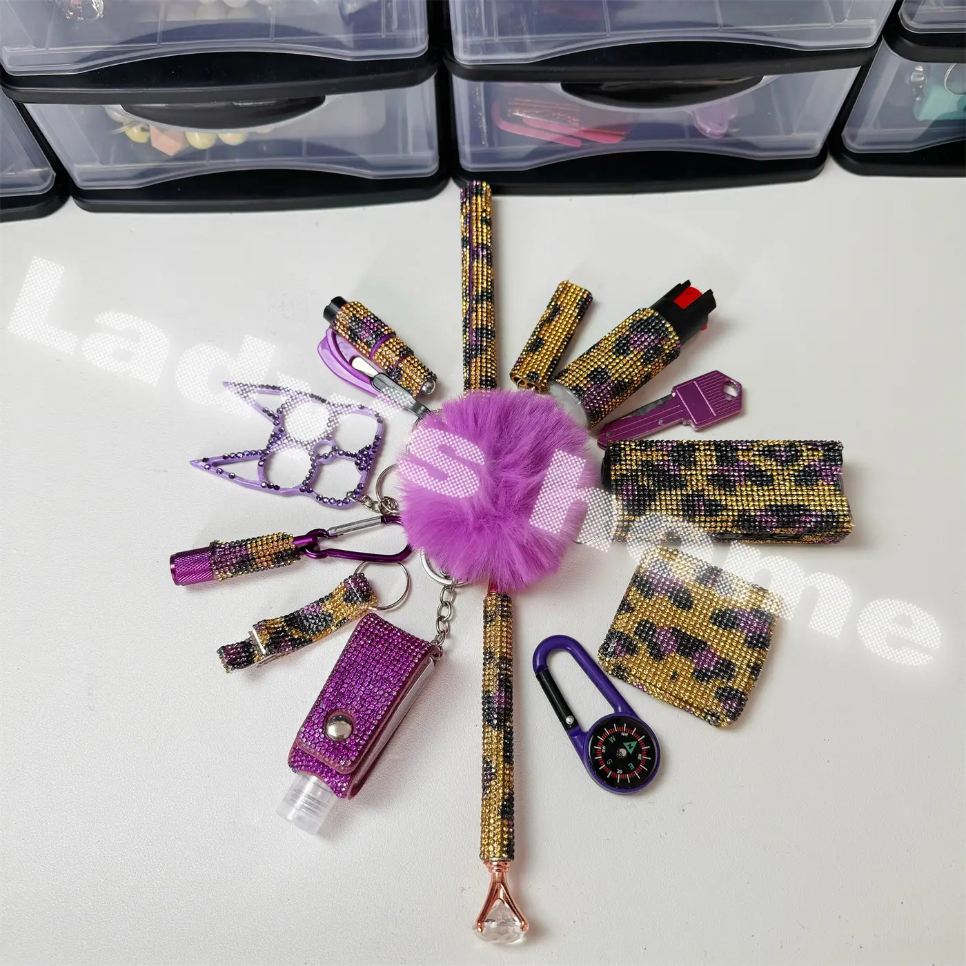 Vintage Purple Gold Leopard Print Theme