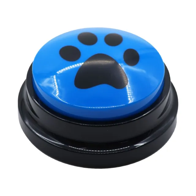 Pet Button Speaker 30 Second Recording Box Plush Sound Box Footprints Blue - Shop at LoveMi