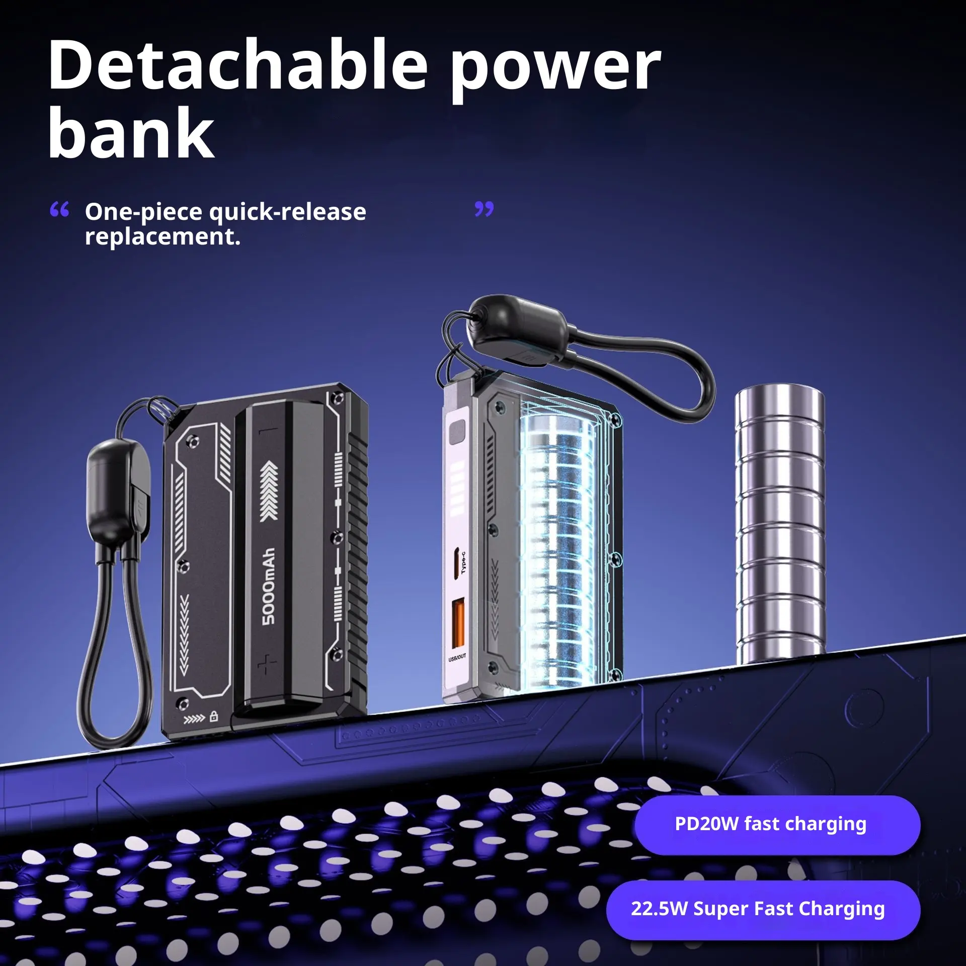Detachable Mobile Power Cylinder Cell Mini Style