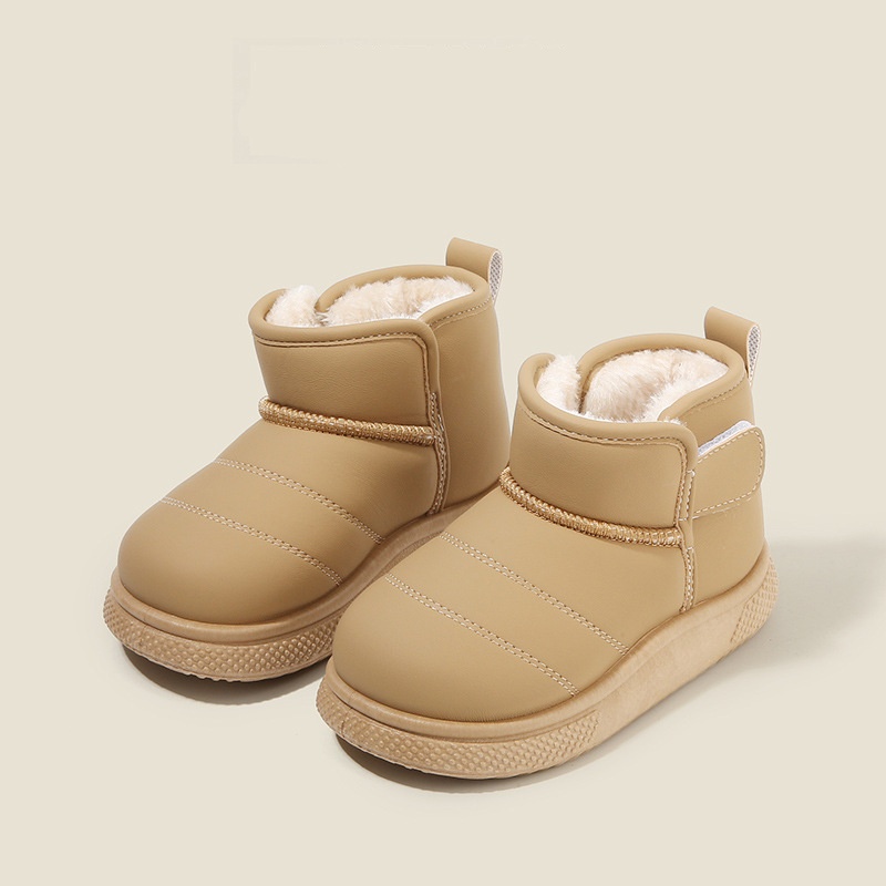Fleece-lined Thickened Girls' Cotton Boots Warm Baby Cotton Shoes