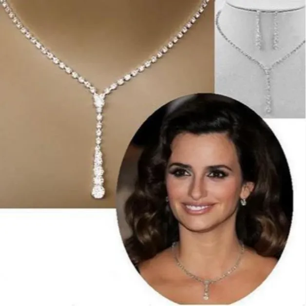 C192 New Europe simple bride Rhinestone Necklace