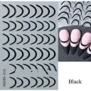 Nail Stickers Ins French Bronzing Lines Metal Scrubs view 5
