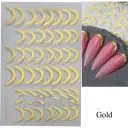 Nail Stickers Ins French Bronzing Lines Metal Scrubs view 4