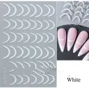 Nail Stickers Ins French Bronzing Lines Metal Scrubs view 6