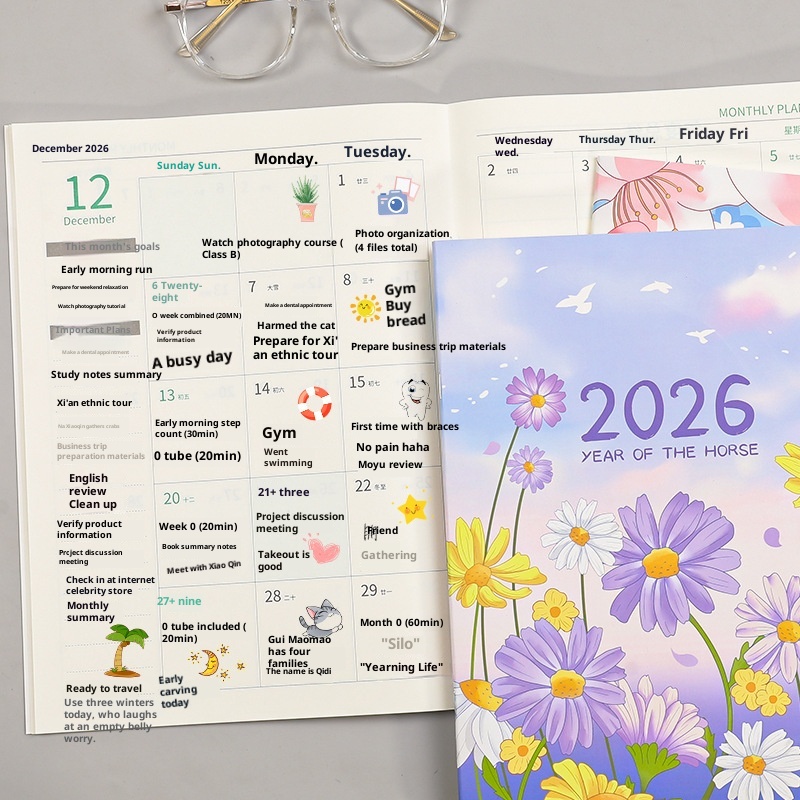 Notebook, 2026 Working Secretary Schedule Book 3
