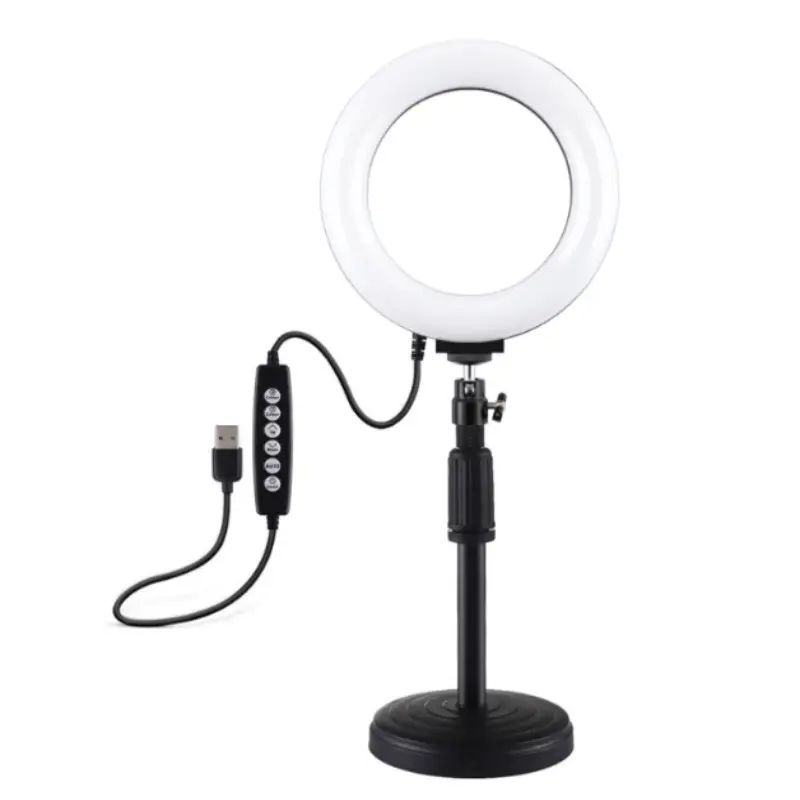 Dual Mobile Phone Position Desktop Live Broadcast Fill Light Ring-shaped Beauty Selfie Multi-function Anchor Bracket