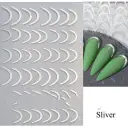 Nail Stickers Ins French Bronzing Lines Metal Scrubs view 2