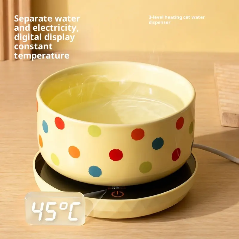 Cat Bowl Ceramic Heating Constant Temperature Water