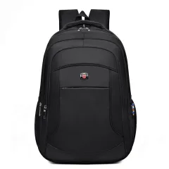 New Backpack Large Capacity Computer Bag High School Student Lightweight - Black - View 1