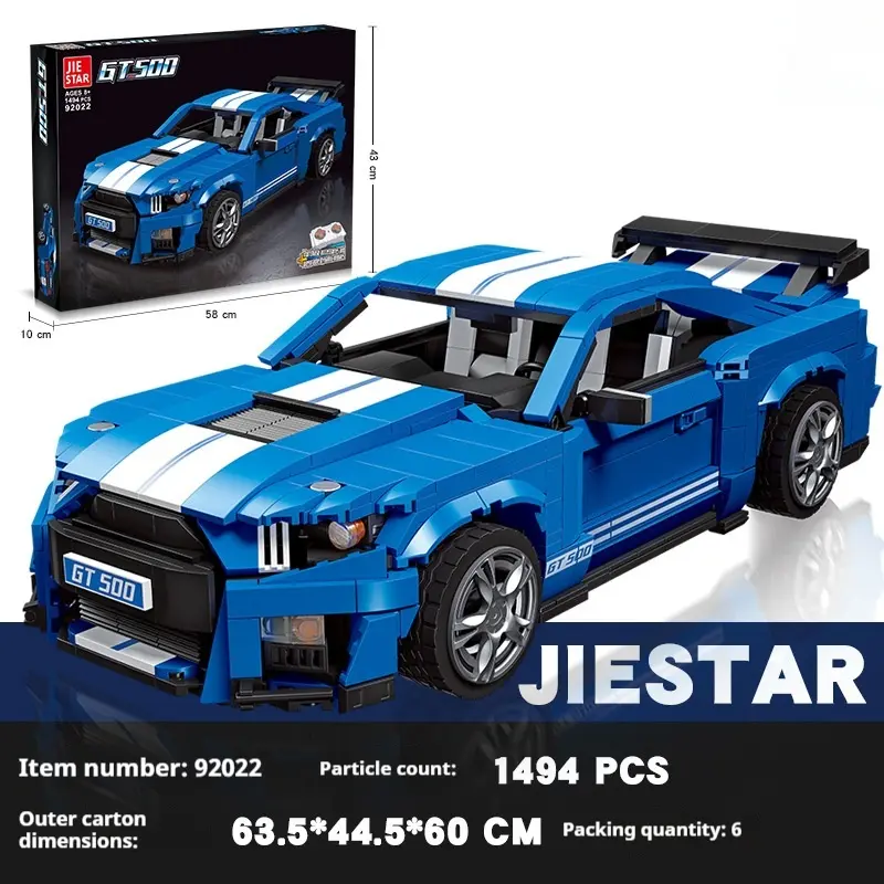 Children's Toy Racing Car Small Particle Plastic Assembly Building Blocks
