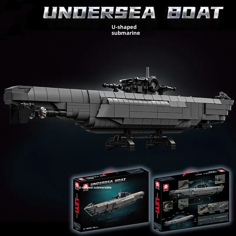 Military Submarine Building Blocks Toys