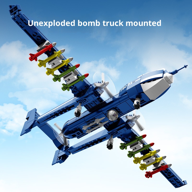 Plastic Children's Military Series Double-tail Scorpion UAV Building Blocks Toys - Image 1
