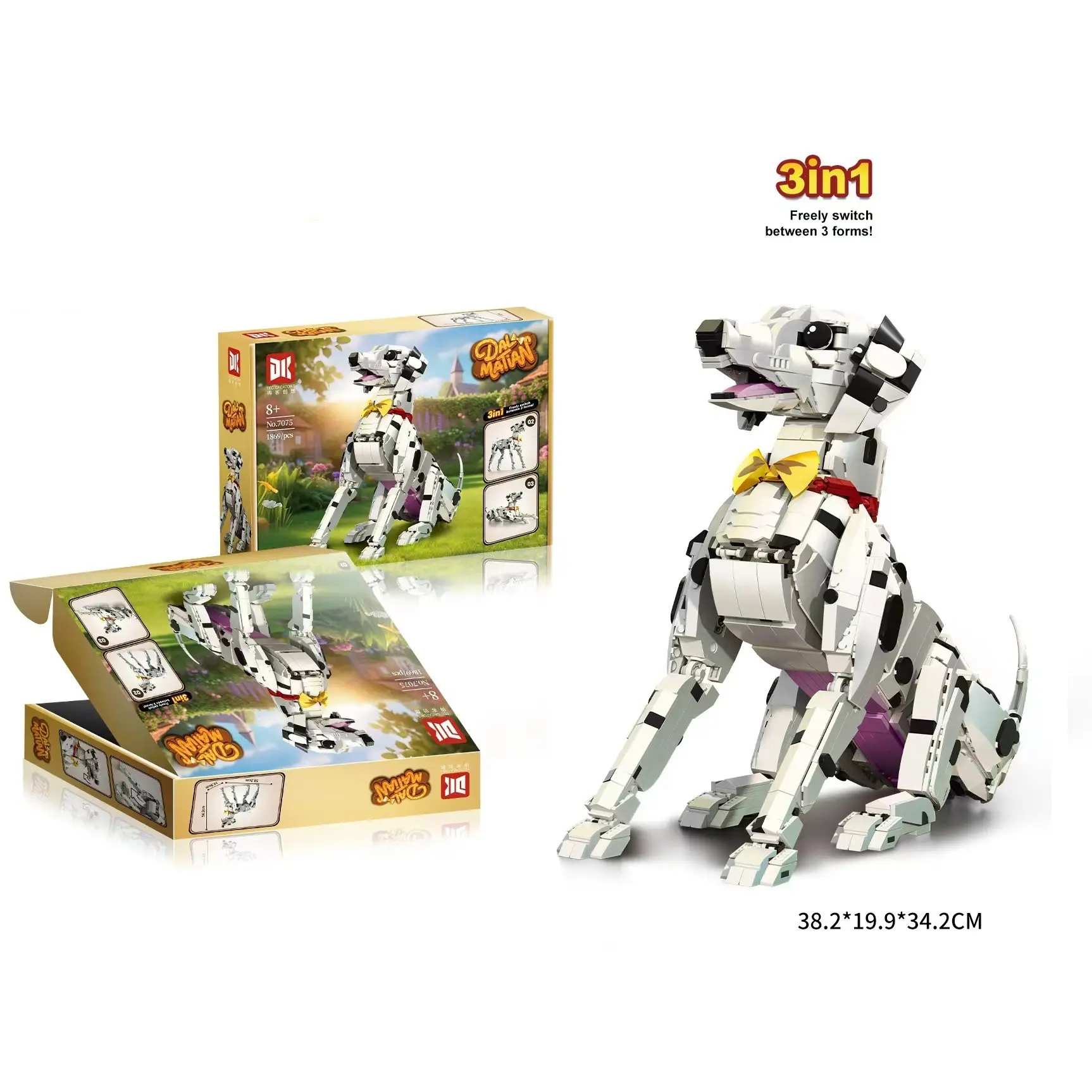 Animal Spotted Dog Children Educational Assembly Building Blocks Toy