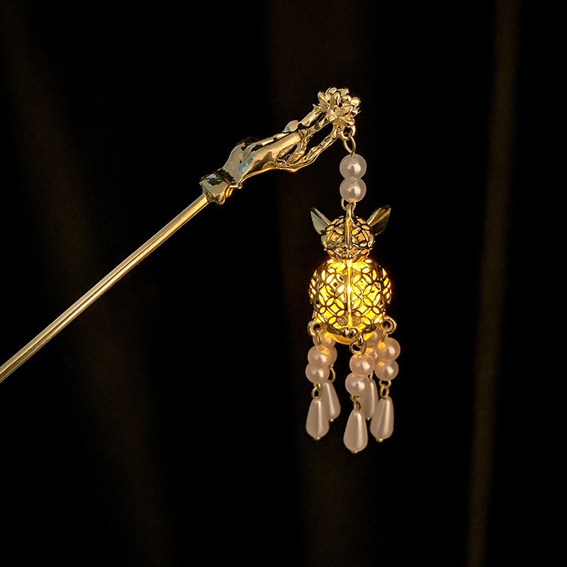 Light-emitting Hairpin Ancient Style Dangling Ornament Wind Chimes