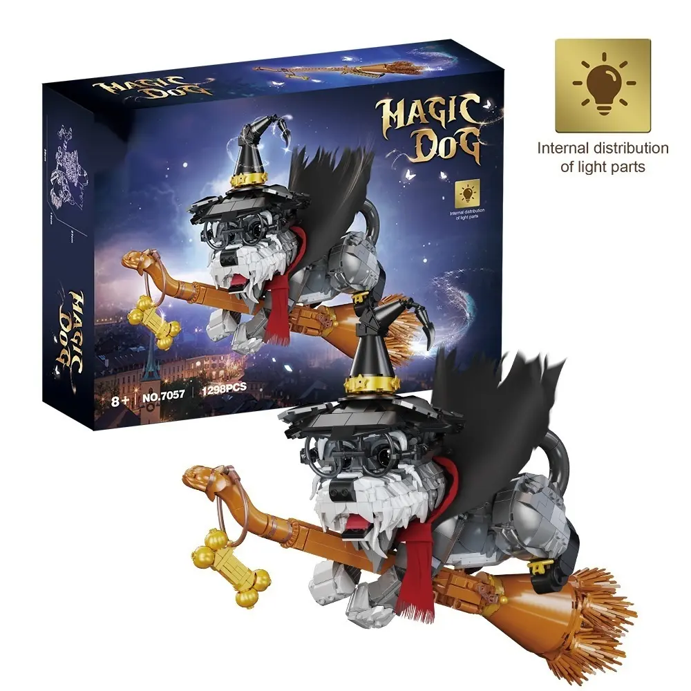Magic Schnauzer Collectible Exquisite Decoration Children Educational Assembly Building Blocks Toy Gift