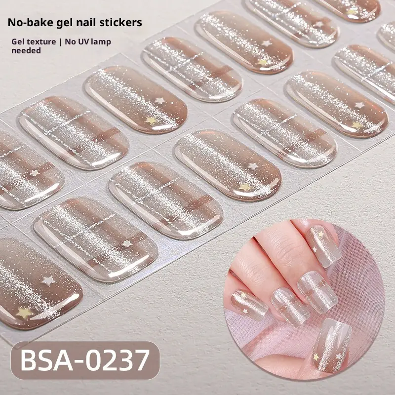 Baking-free Gel Nail Stickers DIY Spotlight Cat's Eye