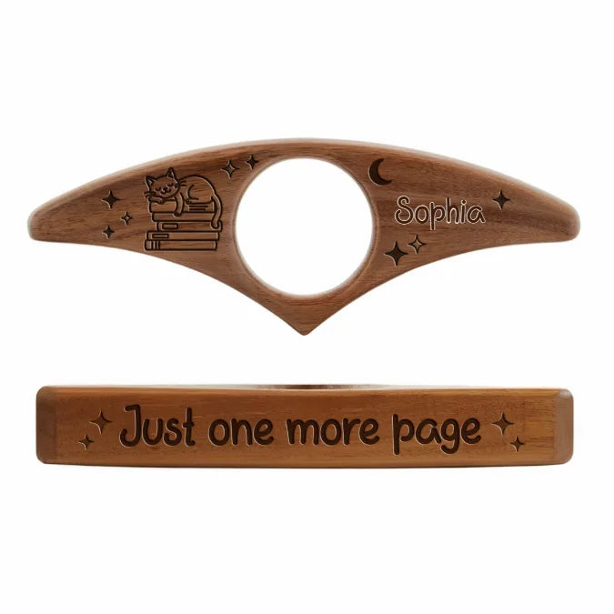 Wooden Thumb Bookmark Ring Reading