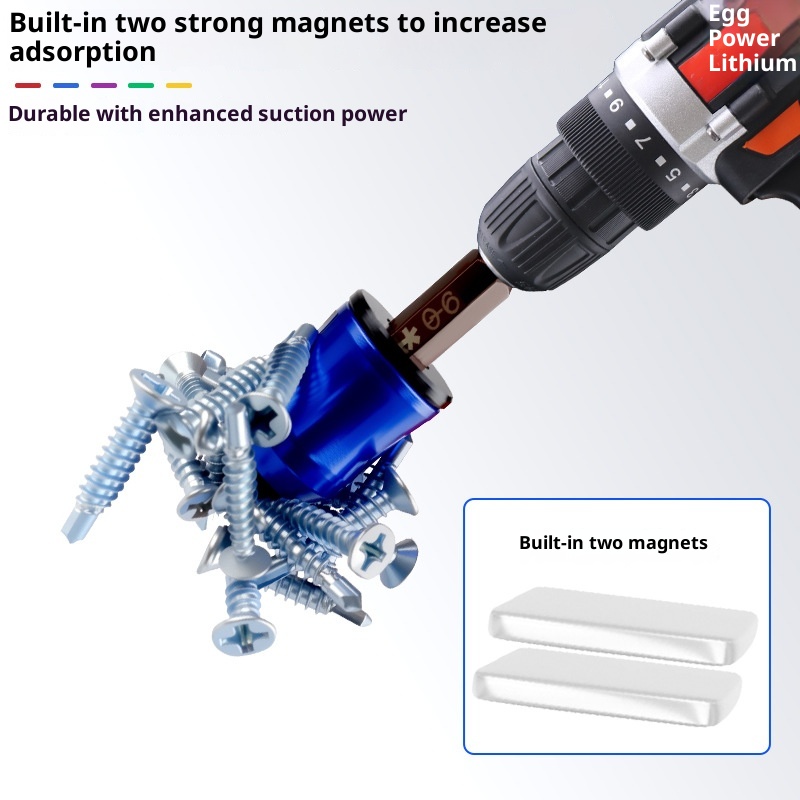 Hexagonal Handle Bit Screwdriver Bits Electric Drill Magnetic Ring - Image 8