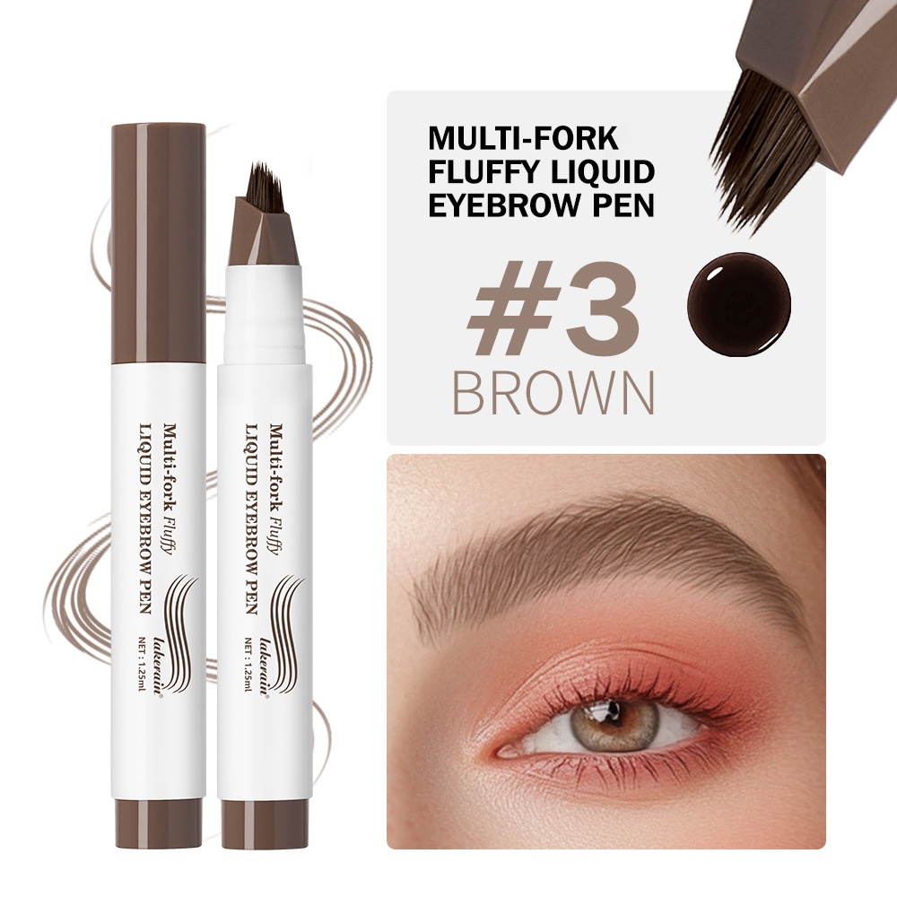 Multi-fork Plush Water Eyebrow Pencil Waterproof And Durable 4