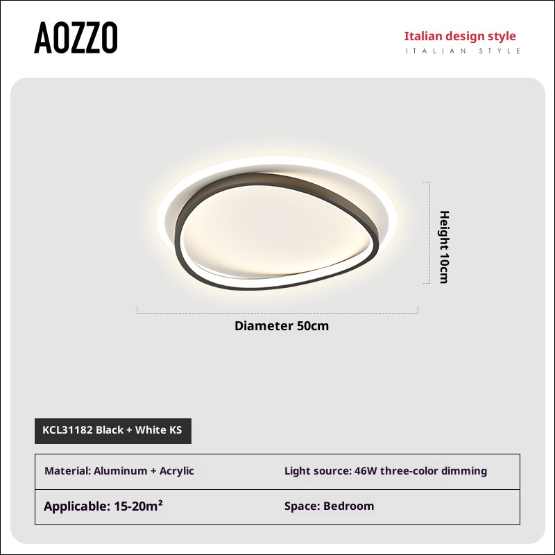 Round Bedroom Light Simple Modern Ultra-thin Ceiling Lamp - Image 3