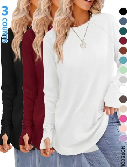 Solid Color Split finger Long sleeved Shirt Loose Mid length Black Wine Red White - Shop at LoveMi