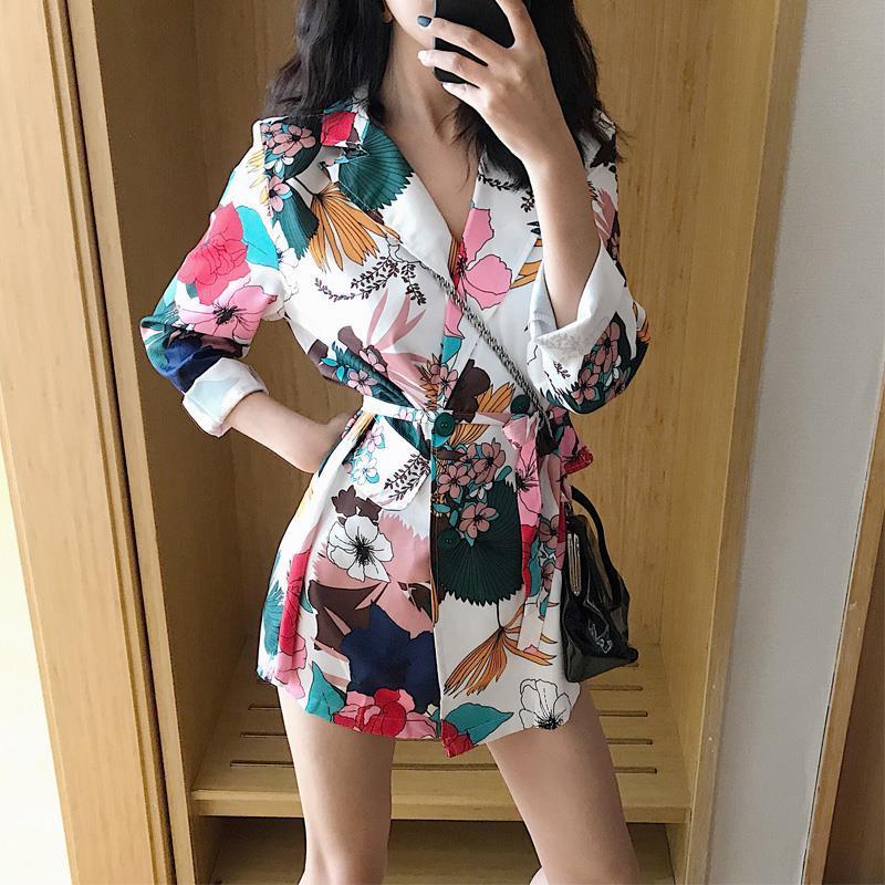 Women's All-matching Printed Long Suit Jacket Slim Fit 13 Women's All-matching Printed Long Suit Jacket Slim Fit
