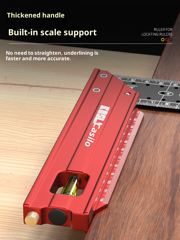 Lineation Ruler Thick Aluminum Alloy Hole Woodworking Special Multi-angle Positioning