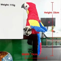 Personality Pet Plush Toy Animal Doll - Red Parrot - View 1