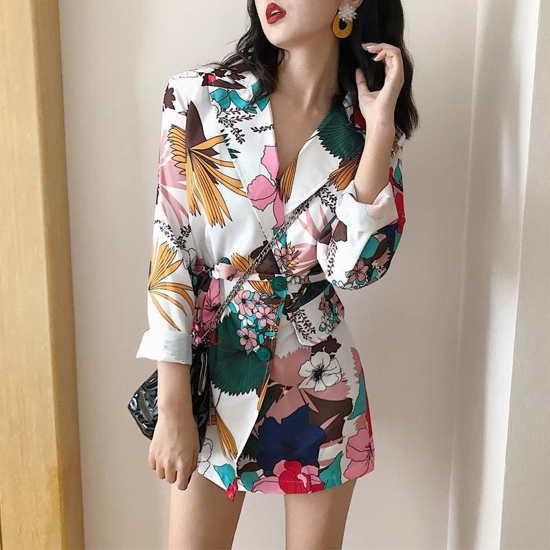Women's All-matching Printed Long Suit Jacket Slim Fit 11 Women's All-matching Printed Long Suit Jacket Slim Fit