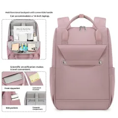 Lightweight Girls' Large Capacity Schoolbag - Pink - View 1