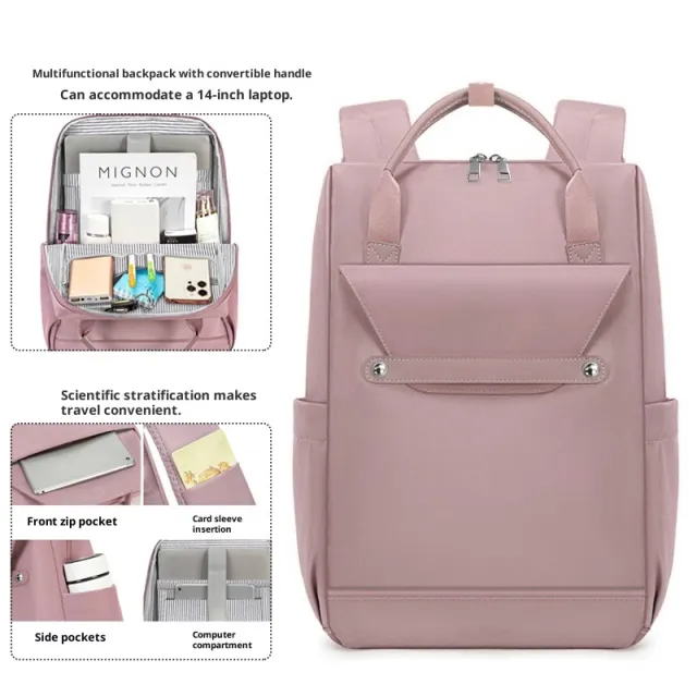 Lightweight Girls' Large Capacity Schoolbag Pink - Shop at LoveMi