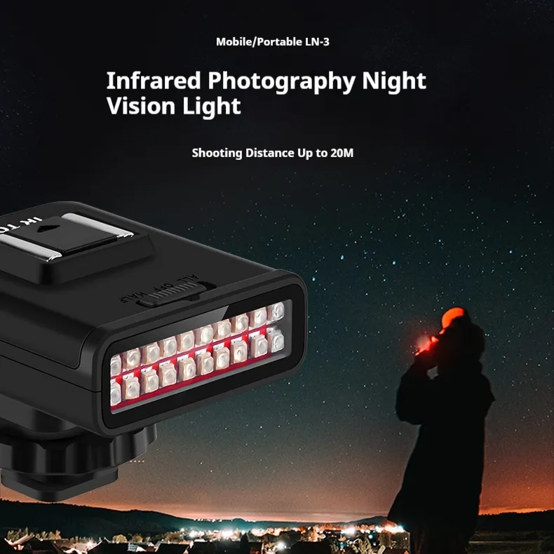 All Black Environment Night Vision Infrared Fill
