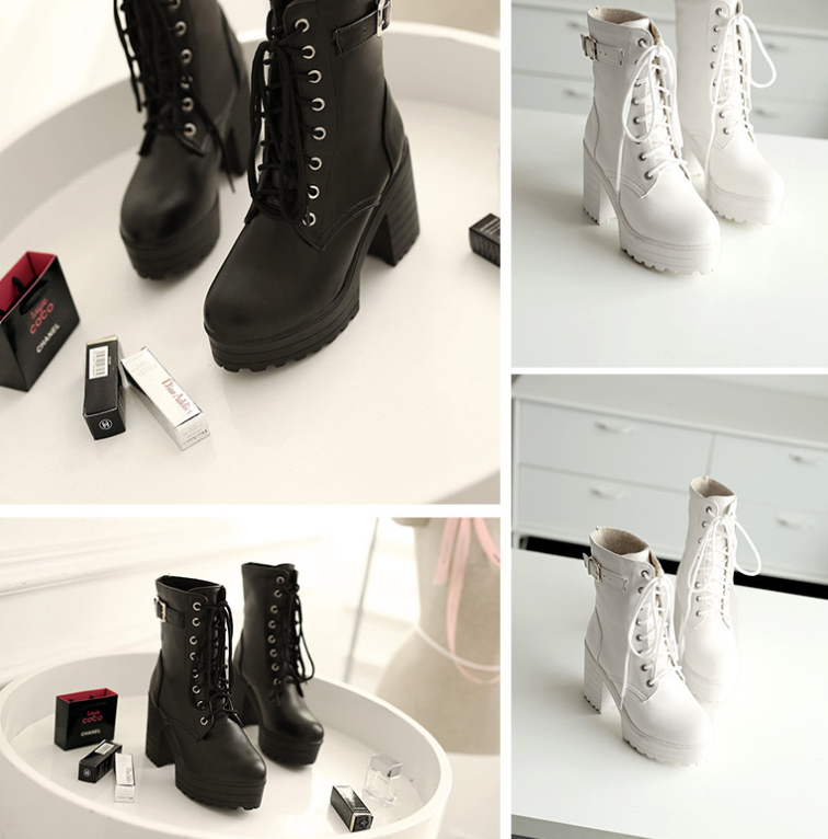 Women’s Chunky Heel Martin Boots