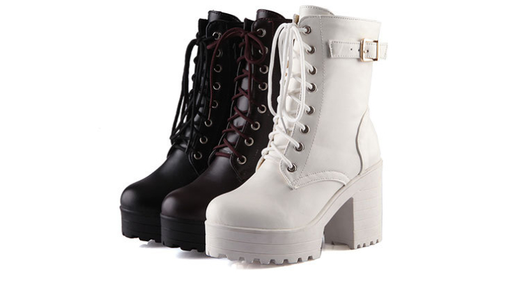 Women’s Chunky Heel Martin Boots