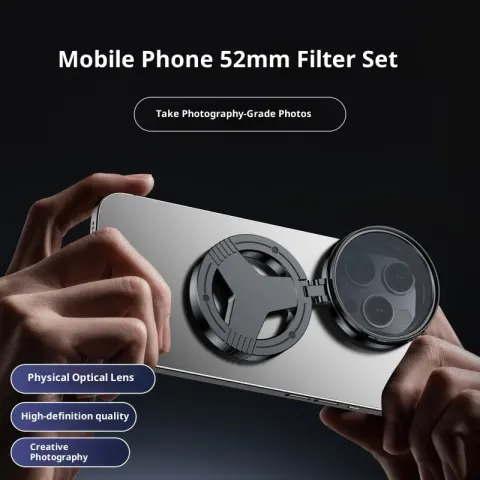 Magnetic Polarizer Lens for Mobile Photography