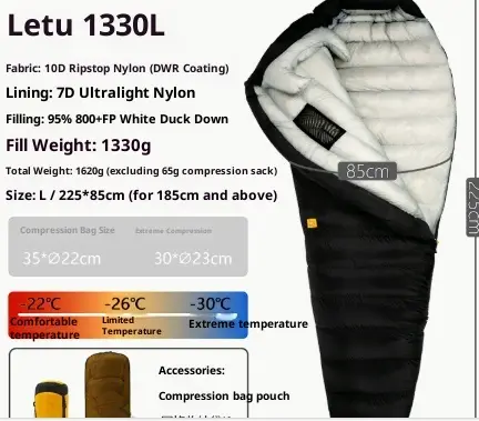 Outdoor Camping Ultra Light Down Sleeping Bag