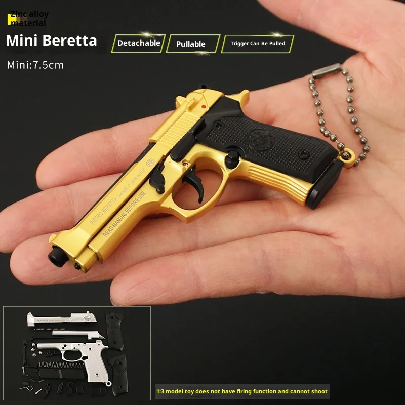Alloy Model Toy Grab Keychain - Yellow Gold