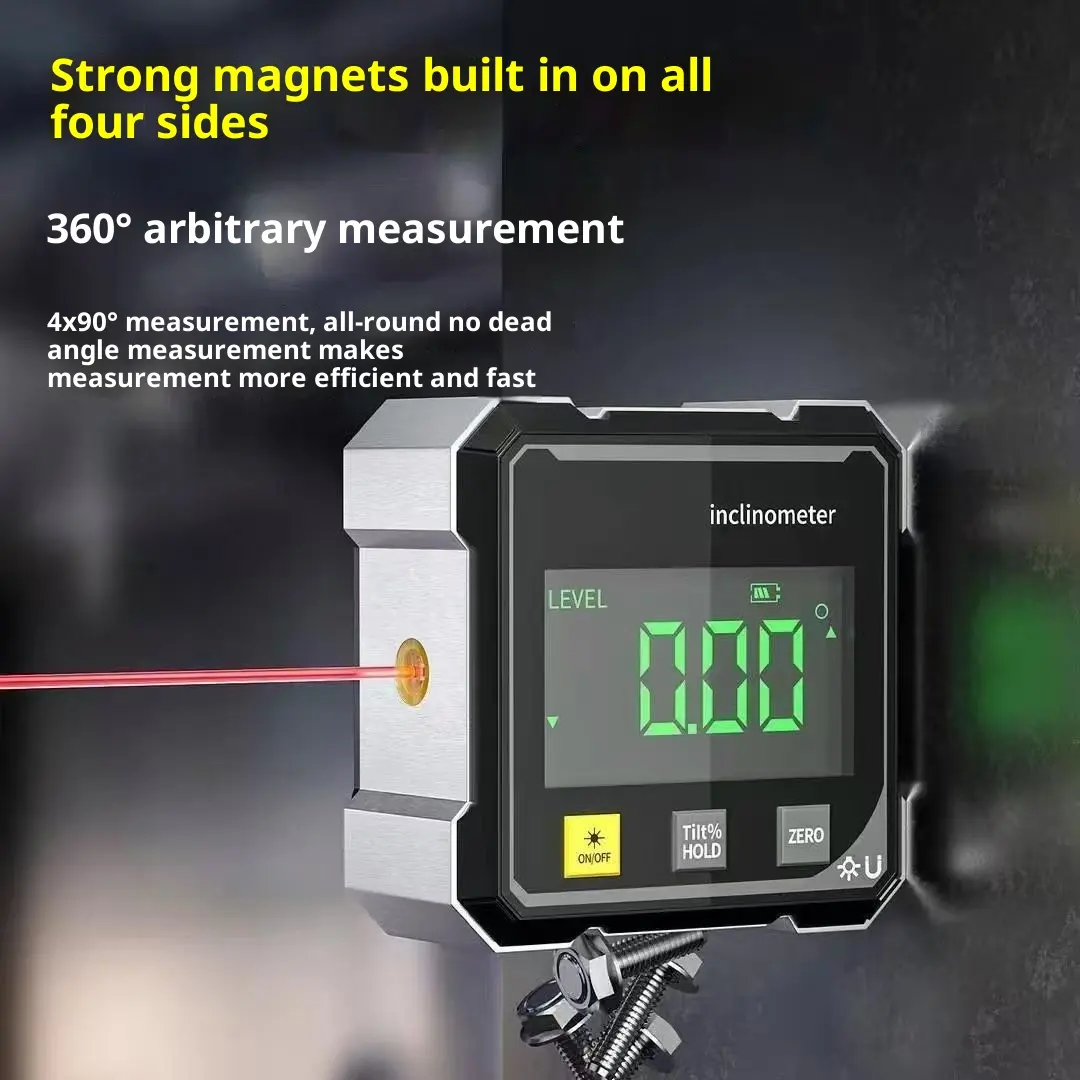 Electronic Digital Inclinometer Magnetic Suction Angle Meter