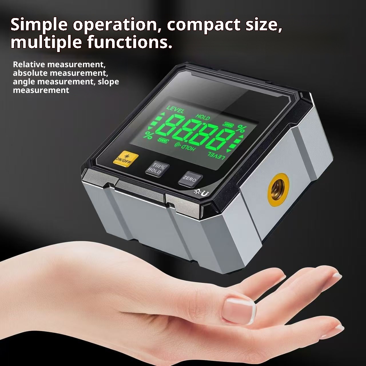 Electronic Digital Inclinometer Magnetic Suction Angle Meter 360 Degree Measurable Laser Level