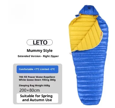 Ultralight Down Outdoor Camping Goose Down Mummy Sleeping Bag