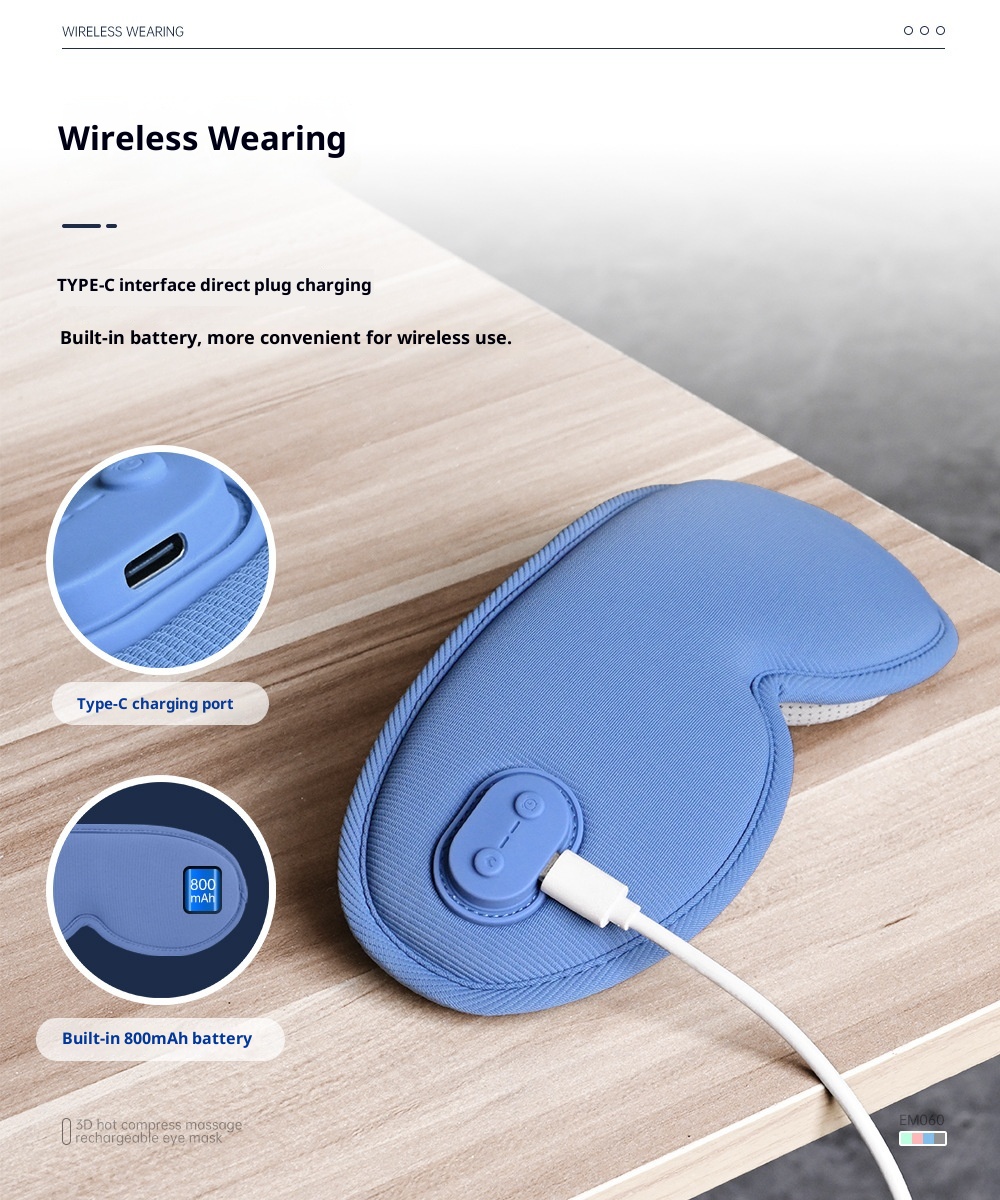 3D Eye Mask – Hot Compress & Massage for Eye Relief